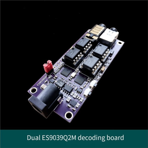 Dual ES9039Q2M Decoder Board I2S Input, Asynchronous USB Module Can Be Used with Amanero Italian Interface 2