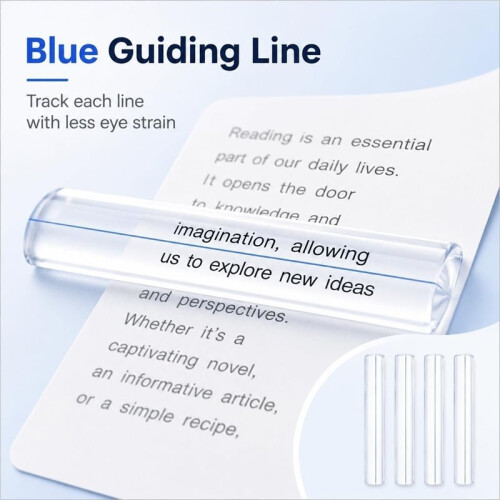 4PCS Magnifying Mahjong  Reader - PrecisionMagnifying Ruler Bar Magnifier with Guided  for Accounting Elder 2