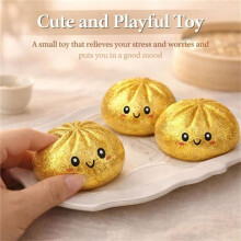 Realistic Steamed Bun Squeeze Toys Colorful Simulation Birthday Gift Stress Relief Bun Steamer Squeeze B