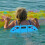Back Swim Float Fish Fin Back Float Swimming Trainer with Adjustable Belts Pink 7