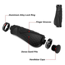 4x ASTRO Ergonomic Bike Grips Mountain Bicycle Non-Slip Handlebar Grips for 22.2mm Bicycle/Mountain Bike/Scooter Black