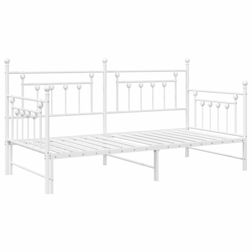 VidaXL vidaXL Daybed Frame White 107 x 203 cm Steel 2