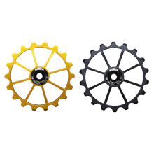 Meijun 2 Pcs 18T Mtb Bicycle Rear Derailleur Jockey Wheel Ceramic Roller Idler 4Mm 5Mm 6Mm Gold & Black
