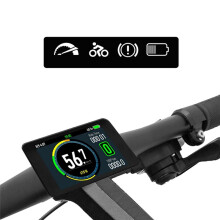 Pantalla para Bicicleta EléCtrica 24V-72V Pantalla LCD Resistente Al Agua Tablero T8, Conector Universal SM/Impermeable