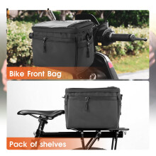 Bike Handlebar Bag Multifunctional Waterproof Bike Front Bag Bicycle Frame Bag Waist Shoulder Bag Cycling Accessories