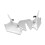 White for  Z650 2020-2024 Winglets Front Nose Cone Panel Fairing Beak 1