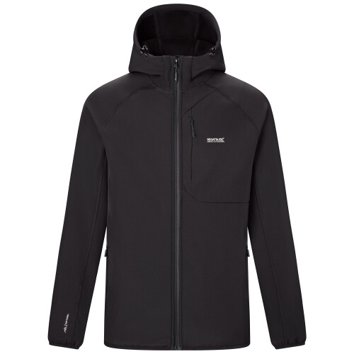 Regatta (Black) Regatta Adults Coat Soft Shell Ossek Zip black UK Size