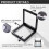 Schwebende Vitrine, Schwarz 20er Pack 3D Schwebender Rahmen Display Halter 9x9x2 cm Displayständer 1