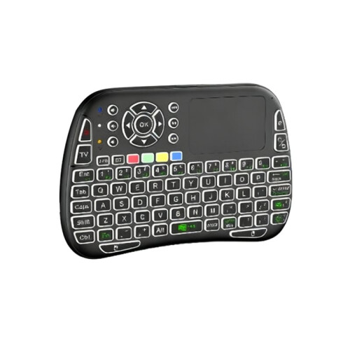 Voice  Keyboard with Touchpad, IR Learning, Backlight, 2.4G & BT5.0 Wireless Remote for PC Android