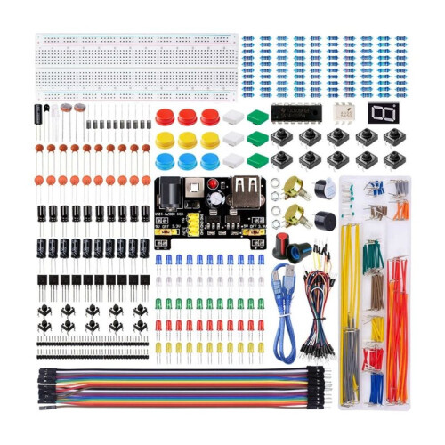 Für  R Komponentenpack Anfänger Star Elektronikkomponenten Elektrolyt-Widerstand Led 830-Loch Breadboard-Set