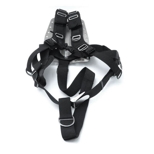 Scuba Diving Harness System Back Plate Diving Bracket for Snorkeling Adjustable Shoulder Straps Quick Release Buckles