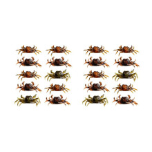 20 STKS Kunstmatige Krab Aas 3D Simulatie Krab Lokt met Scherpe Haken Zee Vissen Krab Aas Vallen Vissen Accessoires