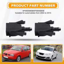 2pcs 5P0955985B Front Windshield Washer Nozzle Jet for Leon Toledo Altea 04-15 Windshield Washer Wiper Water Nozzle