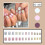 ABS Press On Manicure Set 24 Piece Floral Short Square Home Set 2