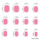 ABS Press On Manicure Set 24 Piece Floral Short Square Home Set 3