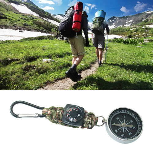 Multifunctions Compasses Thermometer Climbing Temperature Tester Survival Device 1
