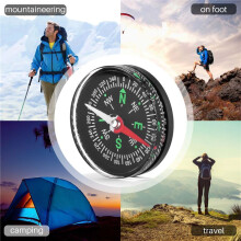 Brujula de Camping 40 mm Transparente llena de liquido Conjunto de Excursion para Exploradores al aire libre