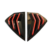 For 3 Axela Hatchback 2020-2022 Car Rear Louver Window Side Shutter Cover Trim Sticker Accessories