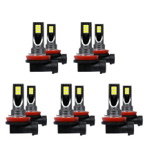 10 Piezas Coche H11 H8 H9 COB 60W 6000K LED Faros Antiniebla Bombillas Reemplazao Juego HalóGeno Luz Blanca Clara