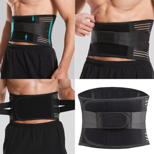 Breathable Adjustable Double Pull Lumbar Support Lower Back Brace Ergonomic L 1
