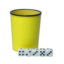 PU Leather Dices Cup Fashion Dices Shaker Cup Flannel Interior Quiet Shaker Cup Navy Blue