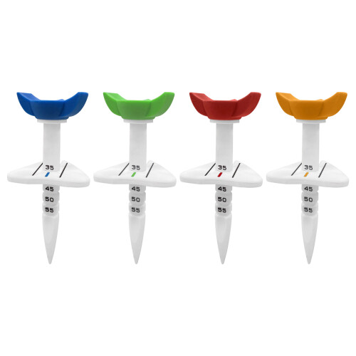 Golf Tees Set With Rotatable Height Adjustment Ideal For Various Swing Styles Red 1