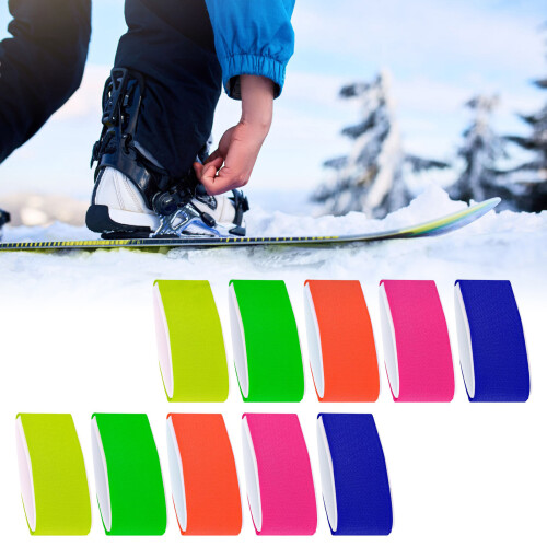10Pcs Ski Strap Fasteners Adjust able Ski Wrap Tie Snowboard Strap Fixed Tape 1