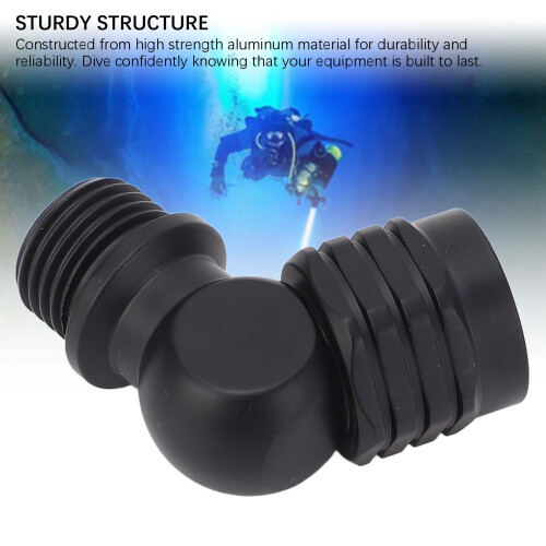 DIDEEP 潜水工具 万向调节器接头 二级呼吸器 110度 1