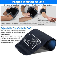 Automatic Upper Arm Digital Blood Pressure Monitor Pulse Rate Monitoring Machine,2X99 Reading Memory, Digital Bp Monitor