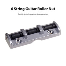 Roller Nut For Electric Guitar With Ball Bearings For Enhanced Tone Stability Black