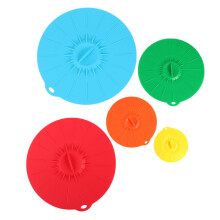 Set of 5 silicone Microwave bowl cover cooking pot pan lid Cover-Silicone food wrap cooking tools kitchen utensil