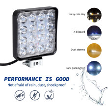 2 pcs 48W 6000k LED Spot Square Work Lights Lamp Tractor SUV Truck 4WD 12V 24V
