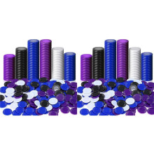 800 Stück Kunststoff Poker Chips, Spiel Spiel Chips, 4 Farben, Spiel Gegen Karte zum Spielen, Zählen, Bingo Spiel Chips Karte Spiel, 2