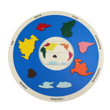 Hölzernes Planetenpuzzle, Montessori-Lernspielzeug, Kinder Verändern Kognitives Weltkarten-Matching-Spiel für 3-6-Jährige B