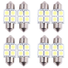 8 Stueck 12V 31mm 4 5050 SMD Auto Innenhaube Girlande LED Licht - Weiss