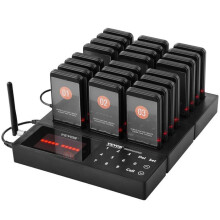 Sistema di Teleavvisatore Ristorante Senza Fili 400m – Kit 24 Buzzer con Vibrazione e Luce – Gestione della Coda