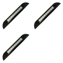 3X 9 LED Awning Light 12V 24V Waterproof 256mm Exterior Caravan Motorhome Strip Lamp Black