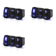 9x Rocker LED Light Bar Sasquatch Lights Lighted Whip for ATV Maverick X3 Ranger RZR Boat