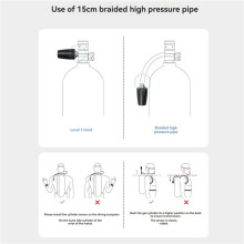 2X Tuyau de Régulateur Haute Pression de Plongée Professionnel Tissé Flexible Sûr Tuyau Haute Pression de Plongée Sous-Marine 65 cm
