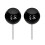 Course Position Golf Markers 2 Pack Ball Shape Stakes for Range Yellow 2