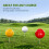 Course Position Golf Markers 2 Pack Ball Shape Stakes for Range Yellow 8