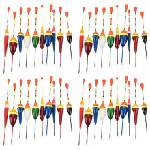 40Pcs Conjunto de Flotadores de Pesca Corcho Fluctuar Color y Talla de Mezcla Flotante Flotadores de Palo de Luz de Pesca