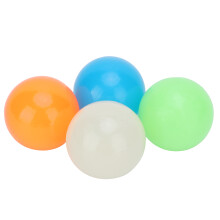 4 Leucht Klebe-Stressbälle 45mm – TPR Set