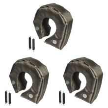 3X T3 Racing Turbo Blanket Heat Shield Charger Cover with Locking Spring for T25 T28 GT25 CT26 GT28 GT30 GT32 GT35 GT37
