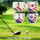Waterproofs Golf Iron Head Cover Flags Pattern Rod Head Cases Golf single ear square 9