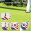 Waterproofs Golf Iron Head Cover Flags Pattern Rod Head Cases Golf single ear square 10