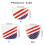 Waterproofs Golf Iron Head Cover Flags Pattern Rod Head Cases Golf single ear square 4