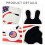 Waterproofs Golf Iron Head Cover Flags Pattern Rod Head Cases Golf single ear square 5