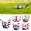 Waterproofs Golf Iron Head Cover Flags Pattern Rod Head Cases Golf single ear square 3