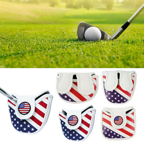 Waterproofs Golf Iron Head Cover Flags Pattern Rod Head Cases Golf single ear square 2